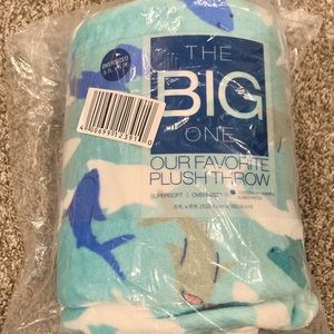 The Big One plush sharks throw